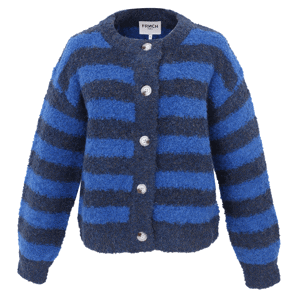 FRNCH Megane Blue Stripe Cardigan